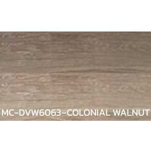 กระเบื้องยางลายไม้ ผิวนูน MC-DVW6063–COLONIAL-WALNUT หนา 3 มิล
