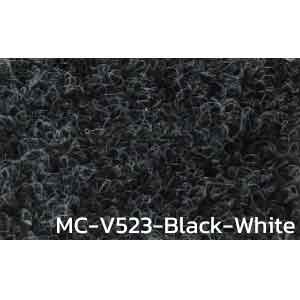 พรมอัด พรมขนฟู แบบม้วน MC-V523-Black-White