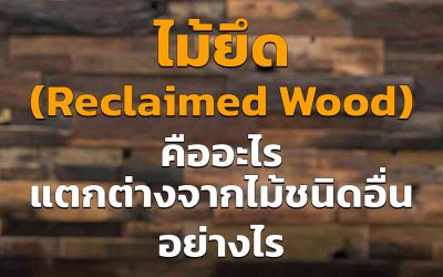 ไม้ยึด ( Reclaimed wood ) คืออะไร ต่างจากไม้ชนิดอื่น ๆ อย่างไร