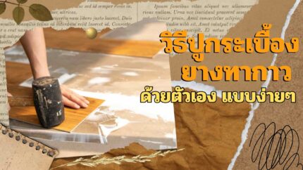 วิธีติด กระเบื้องยาง แบบทากาว ด้วยตัวเอง แบบง่ายๆ